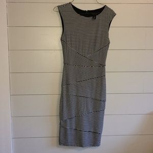 WHBM stripe fitted dress